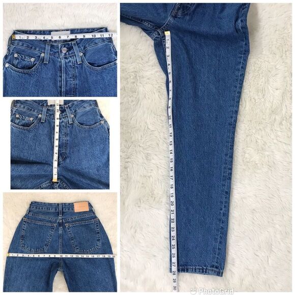 New EVERLANE The Curvy 90s Cheeky Straight Jean Button Fly Organic Cotton Sz 25 - Picture 12 of 12